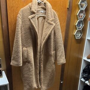 Cozy Tan Teddy Coat